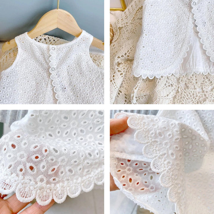 Conjunto Infantil para Meninas em Algodão Rendado - Floralita - Varialle