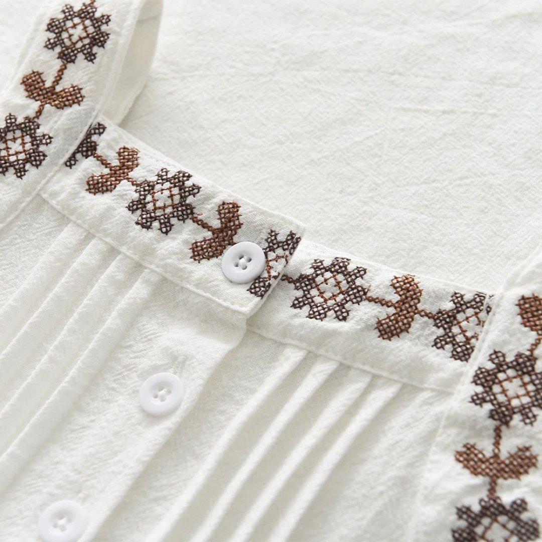 Conjunto Infantil Verão Meninas Bordado Floral Branco - 3 a 7 Anos | LANÇAMENTO BLACK FRIDAY - Varialle