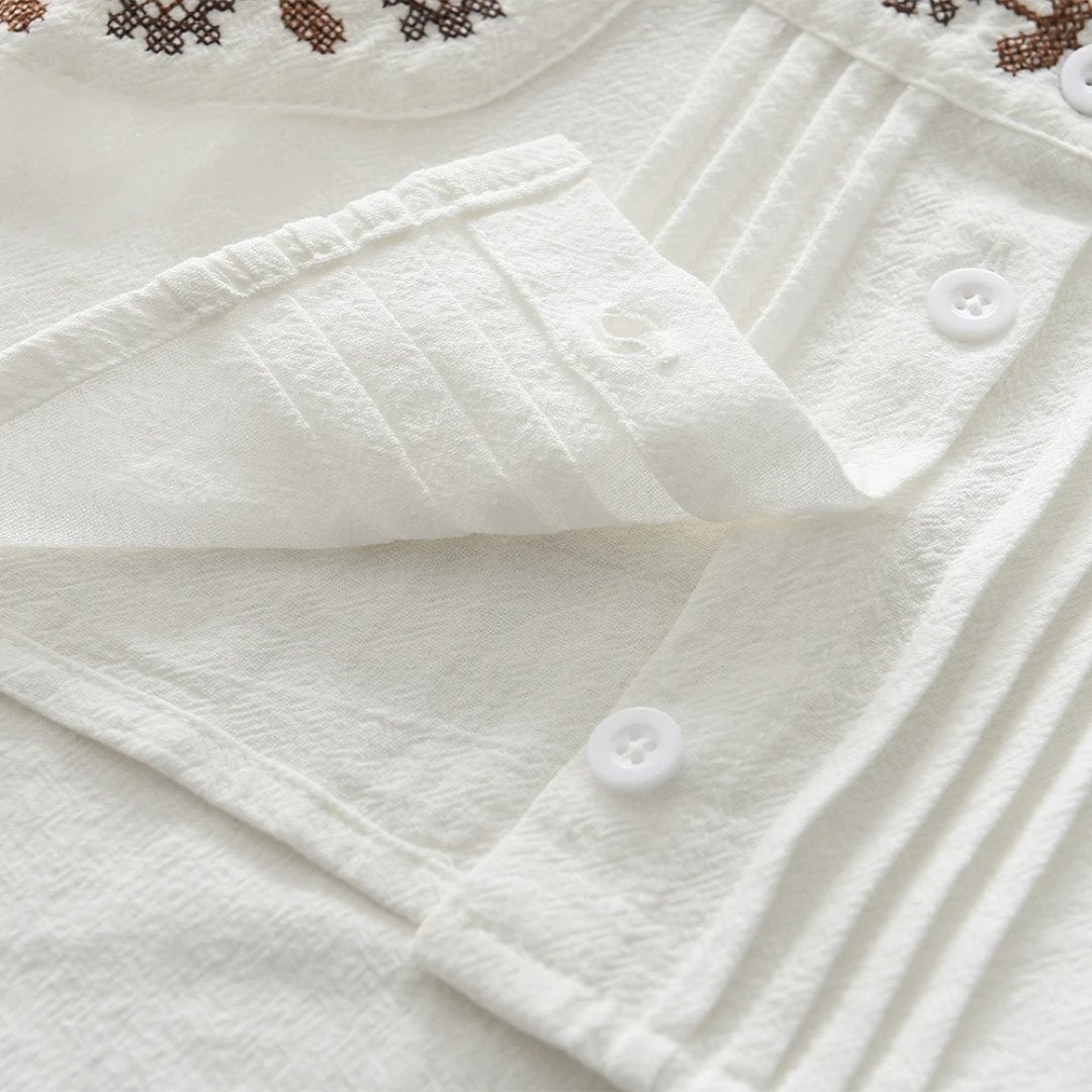 Conjunto Infantil Verão Meninas Bordado Floral Branco - 3 a 7 Anos | LANÇAMENTO BLACK FRIDAY - Varialle