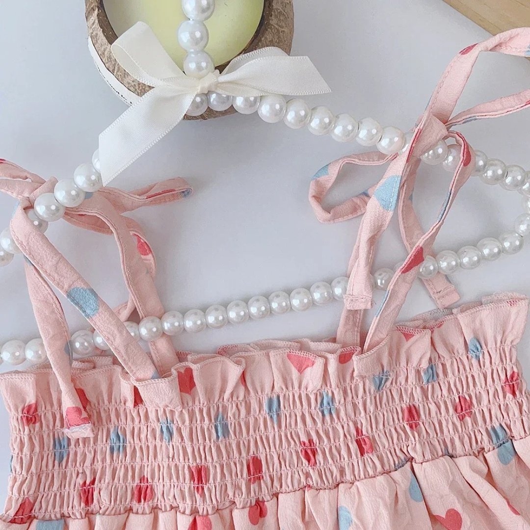 Conjunto Infantil Verão Meninas Corações - 1 a 5 Anos | LANÇAMENTO BLACK FRIDAY - Varialle