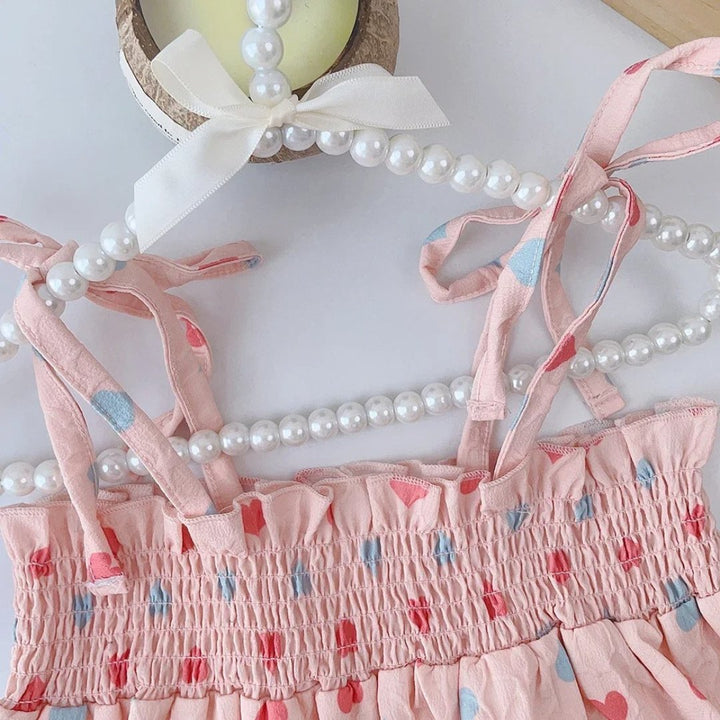 Conjunto Infantil Verão Meninas Corações - 1 a 5 Anos | LANÇAMENTO BLACK FRIDAY - Varialle