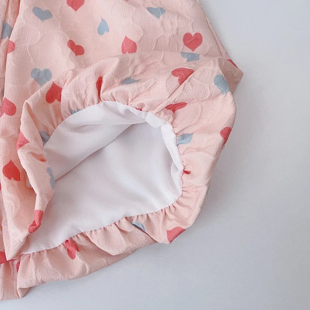 Conjunto Infantil Verão Meninas Corações - 1 a 5 Anos | LANÇAMENTO BLACK FRIDAY - Varialle