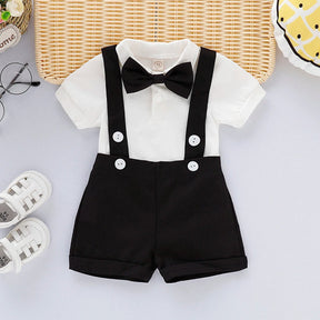 Conjunto Mini Cavalheiro Bebê - Body e Shorts 0 - 24 Meses - Varialle