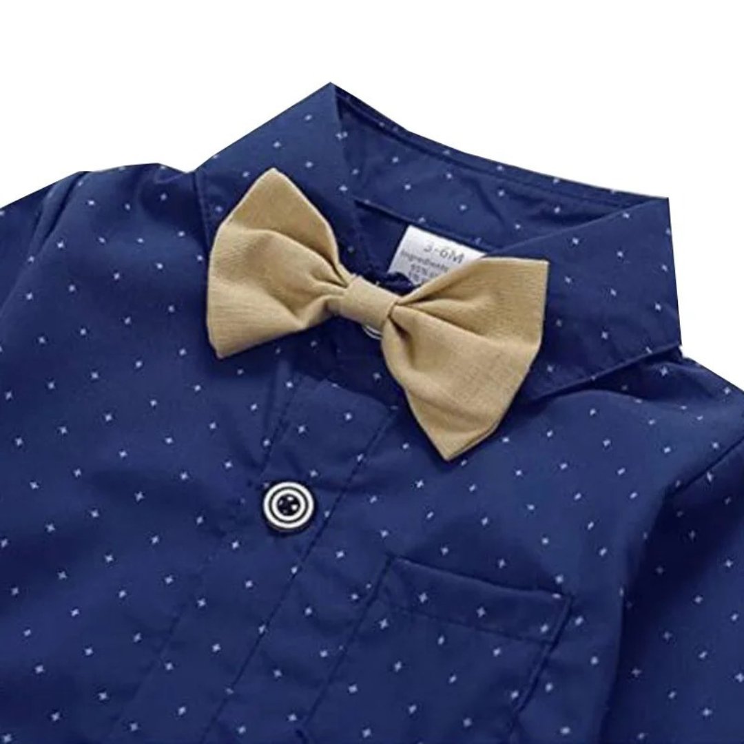 Conjunto Príncipe Azulinho - Look Social Bebê Elegante - Varialle