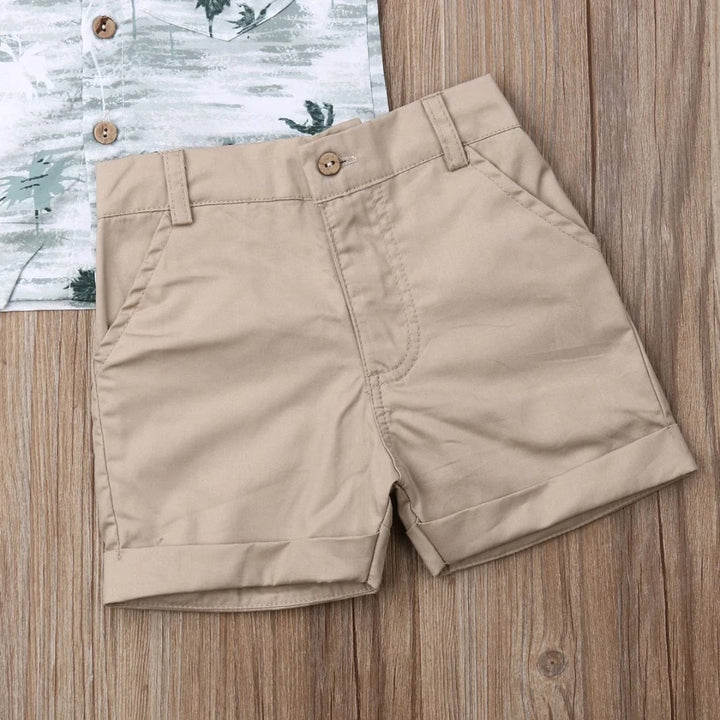Conjunto Tropical para Bebê Menino Camisa Manga Curta e Shorts - 2 a 6 Anos - Varialle