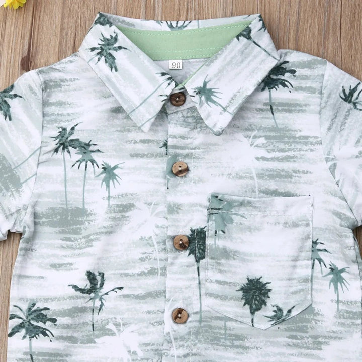 Conjunto Tropical para Bebê Menino Camisa Manga Curta e Shorts - 2 a 6 Anos - Varialle