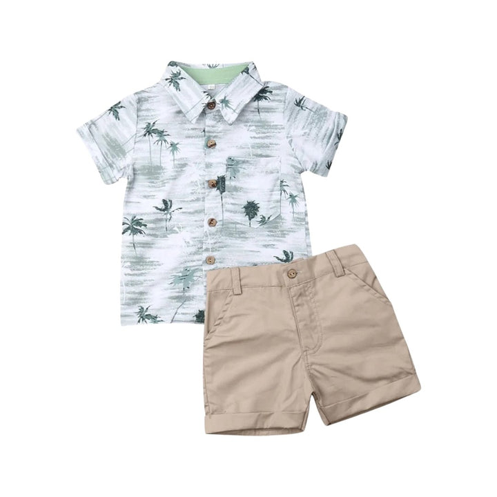 Conjunto Tropical para Bebê Menino Camisa Manga Curta e Shorts - 2 a 6 Anos - Varialle