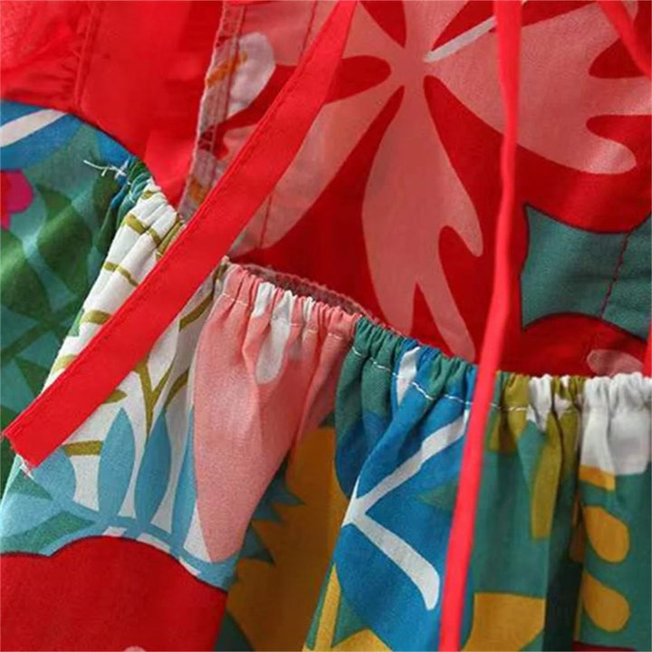 Conjunto Verão Bebê Menina: Vestido e Chapéu Estampa Tropical - 9 Meses a 3 Anos | LANÇAMENTO BLACK FRIDAY - Varialle