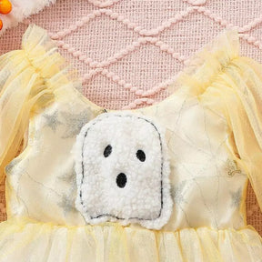 Fantasia Infantil Feminina Halloween Fantasminha Bebê 6 a 24 Meses