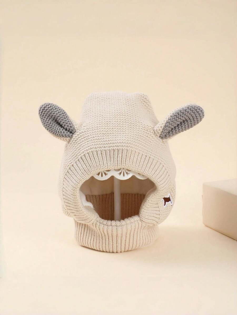gorro touca de tricô com orelhas estilo urso, ideal para o inverno Varialle