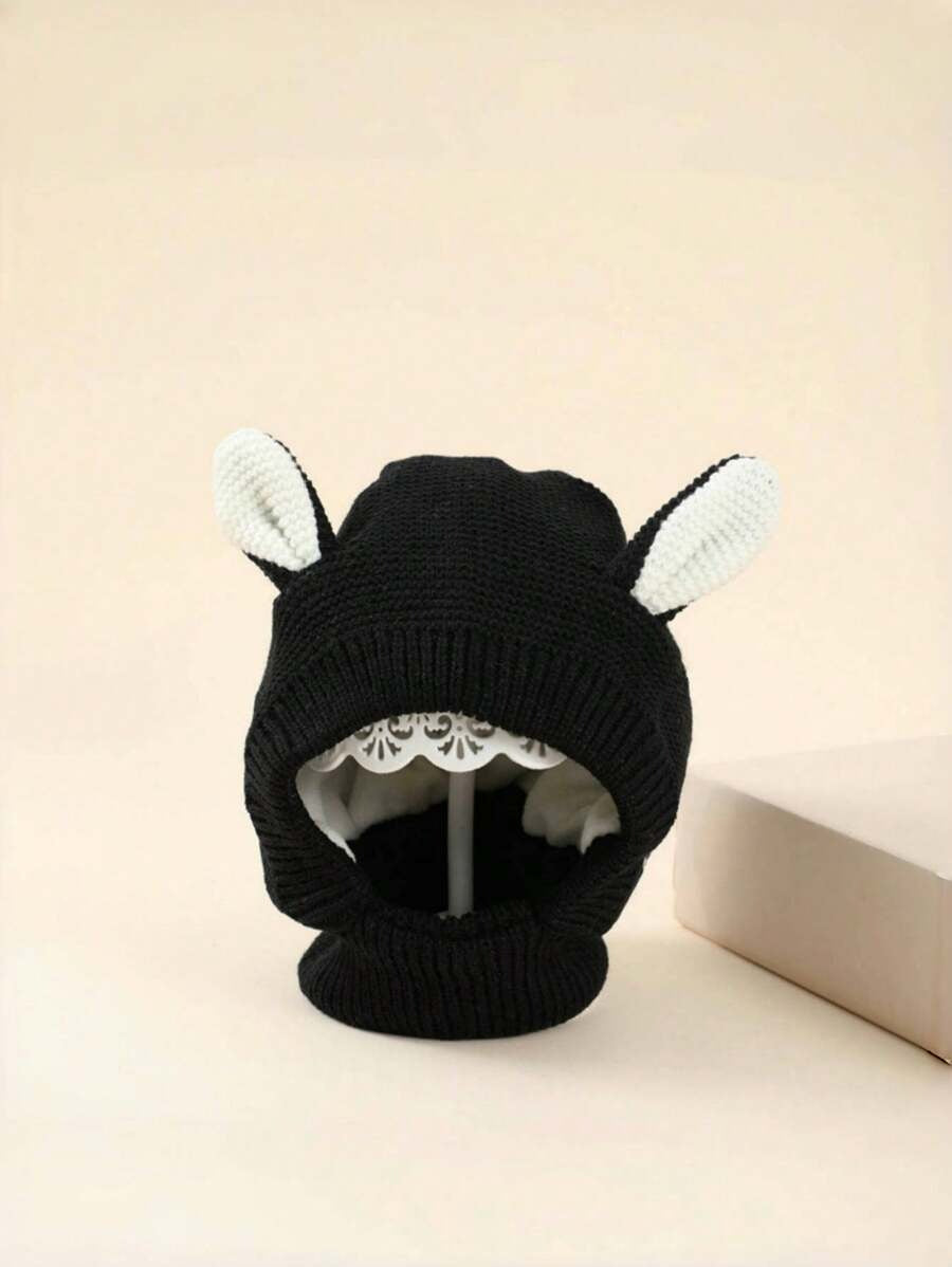 gorro touca de tricô com orelhas estilo urso, ideal para o inverno Varialle