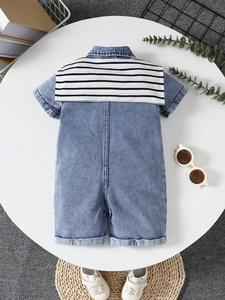 Macacão Jeans 2 Peças 3M a 3A