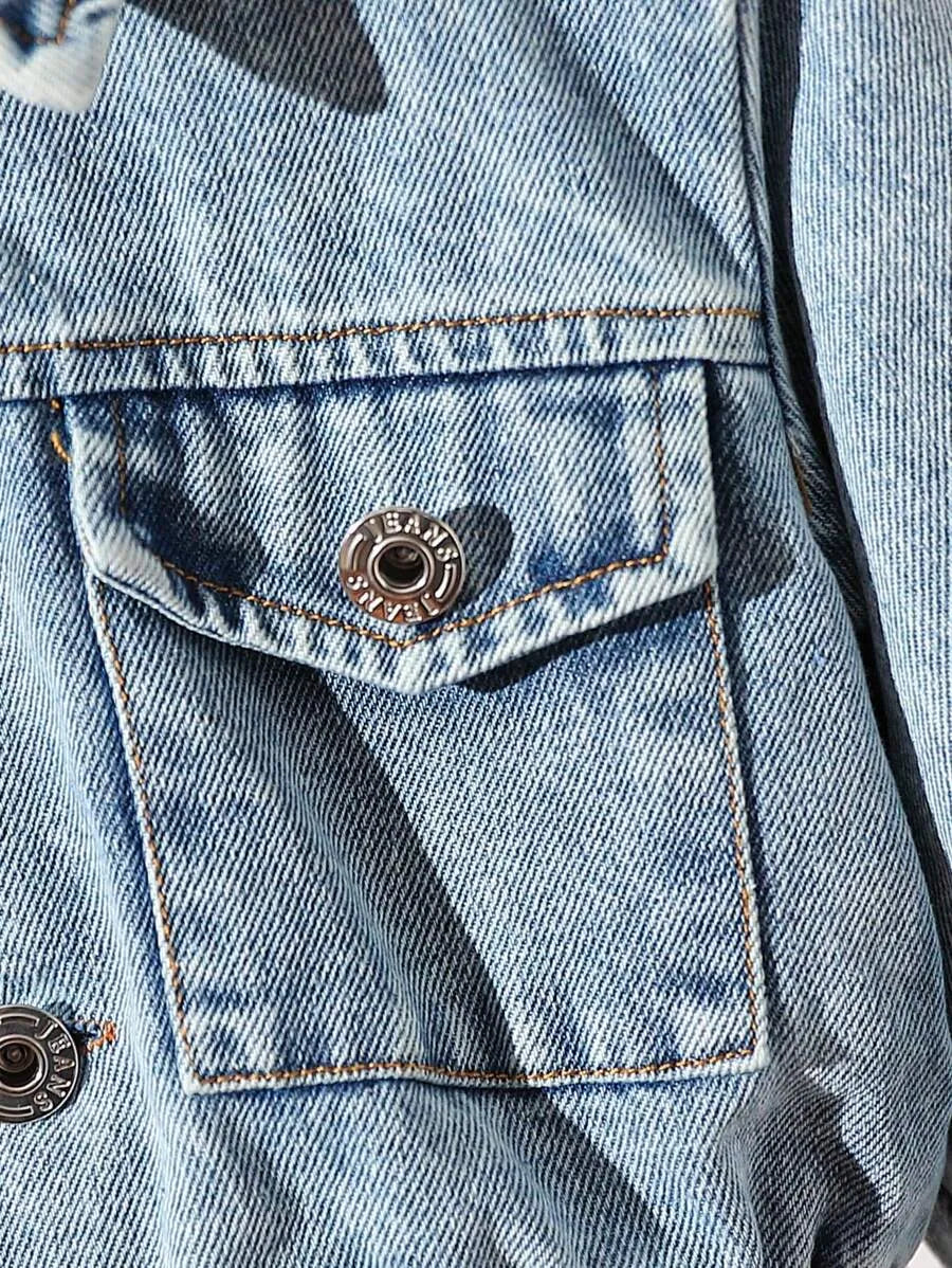 Jaqueta Jeans Infantil Feminina Forrada em Pelúcia – 6 Meses a 3 Anos