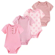 Kit 4 Bodies Bebê 100% Algodão Manga Curta - Bebilu - Varialle