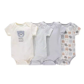 Kit 4 Bodies Bebê 100% Algodão Manga Curta - Bebilu - Varialle