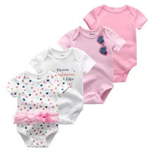 Kit 4 Bodies Bebê 100% Algodão Manga Curta - Bebilu - Varialle