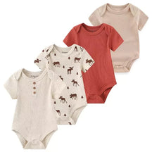 Kit 4 Bodies Bebê 100% Algodão Manga Curta - Bebilu - Varialle