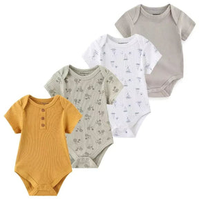 Kit 4 Bodies Bebê 100% Algodão Manga Curta - Bebilu - Varialle