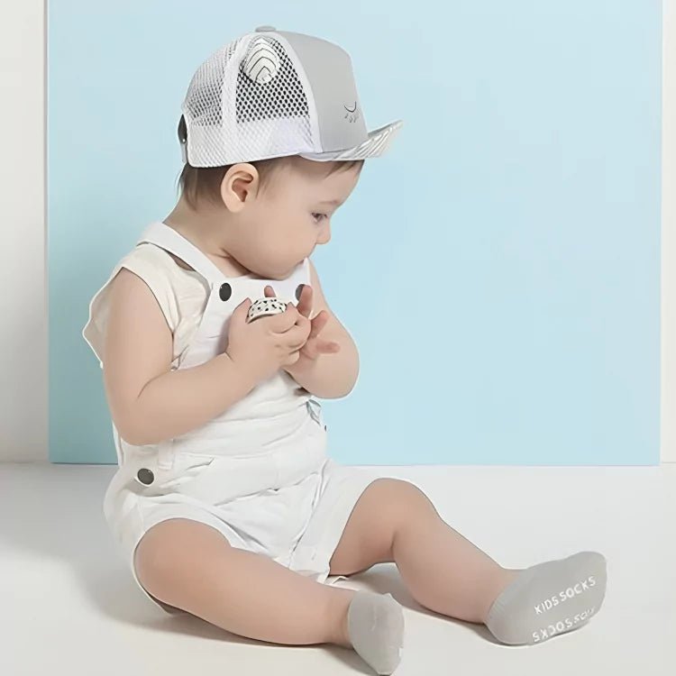 Kit 5 Pares Meias Invisíveis Antiderrapantes para Bebê em Algodão - Conforto e Segurança - Varialle