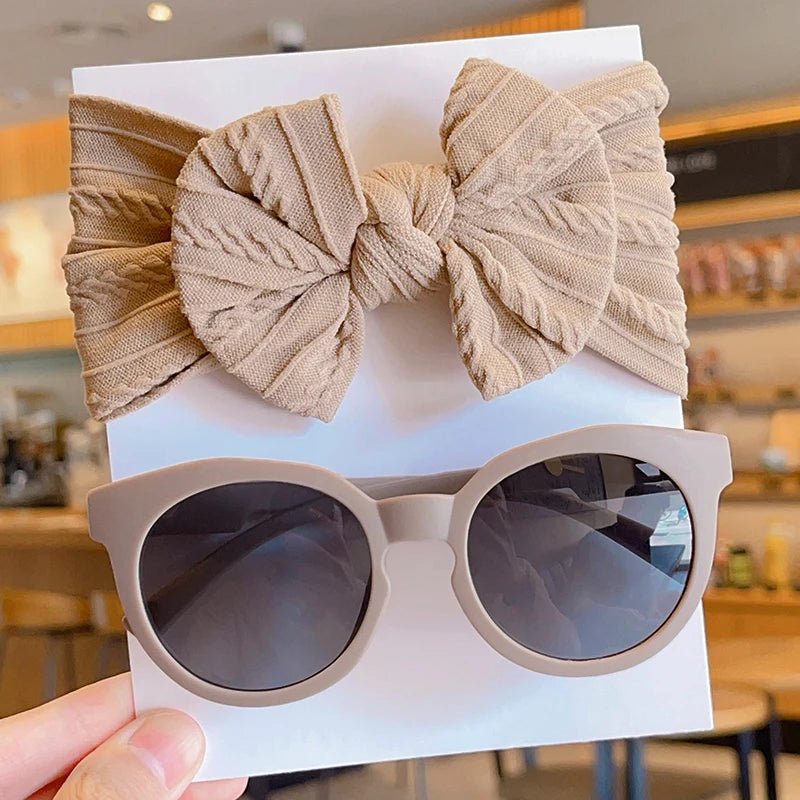 Kit Fashion: Óculos de Sol com Faixa de Cabelo Estilosa para Crianças - 2 Peças - Varialle