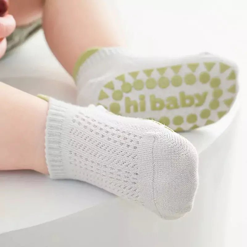 Kit Premium 6 Pares - Meia Antiderrapante Respirável para Bebê ComfortStep - Varialle