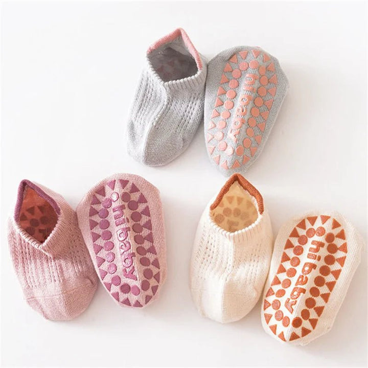 Kit Premium 6 Pares - Meia Antiderrapante Respirável para Bebê ComfortStep - Varialle