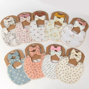 Kit Presente para Bebês - Babador Dupla Face e Laços - Miss Baby - Varialle