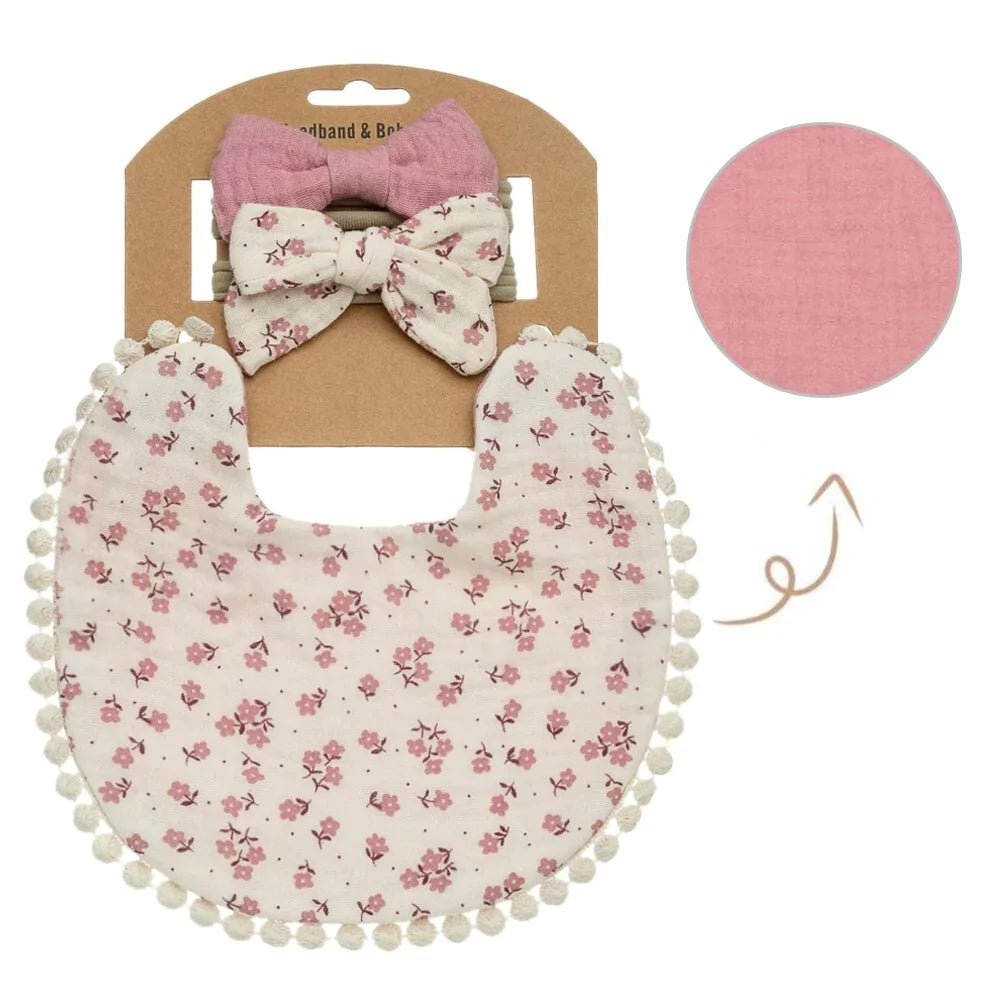 Kit Presente para Bebês - Babador Dupla Face e Laços - Miss Baby - Varialle