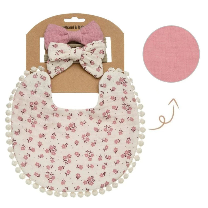 Kit Presente para Bebês - Babador Dupla Face e Laços - Miss Baby - Varialle