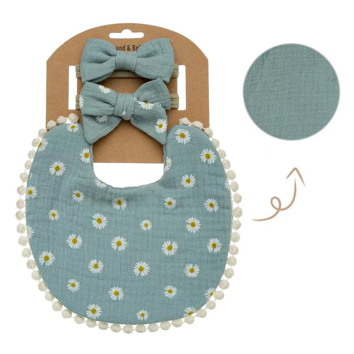 Kit Presente para Bebês - Babador Dupla Face e Laços - Miss Baby - Varialle