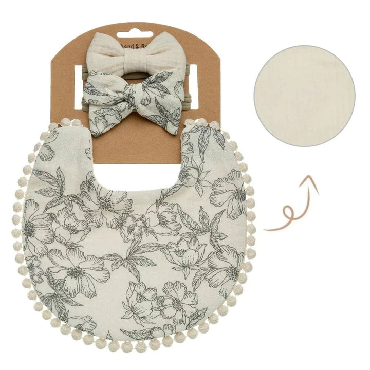 Kit Presente para Bebês - Babador Dupla Face e Laços - Miss Baby - Varialle