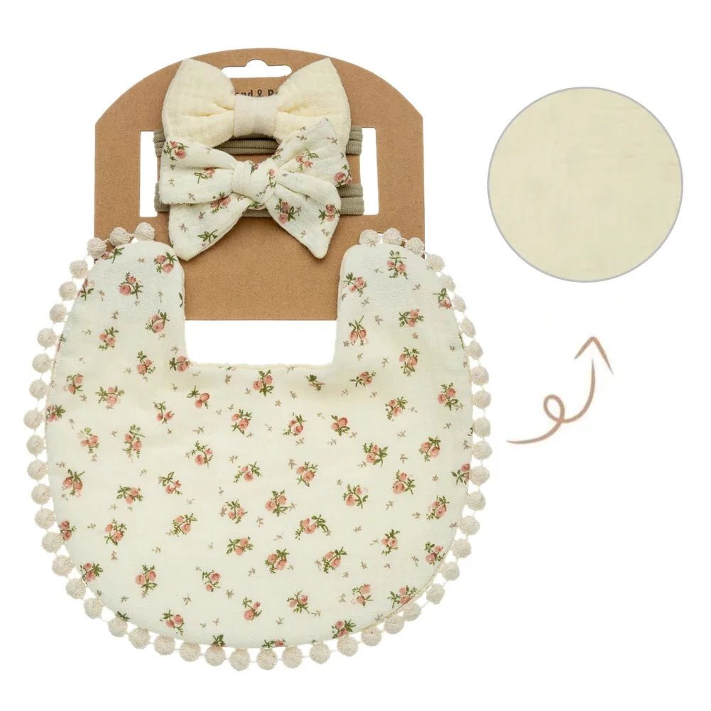 Kit Presente para Bebês - Babador Dupla Face e Laços - Miss Baby - Varialle