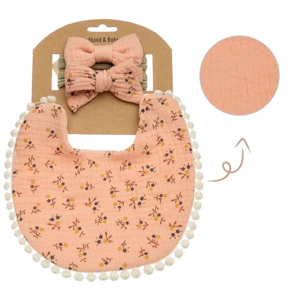 Kit Presente para Bebês - Babador Dupla Face e Laços - Miss Baby - Varialle