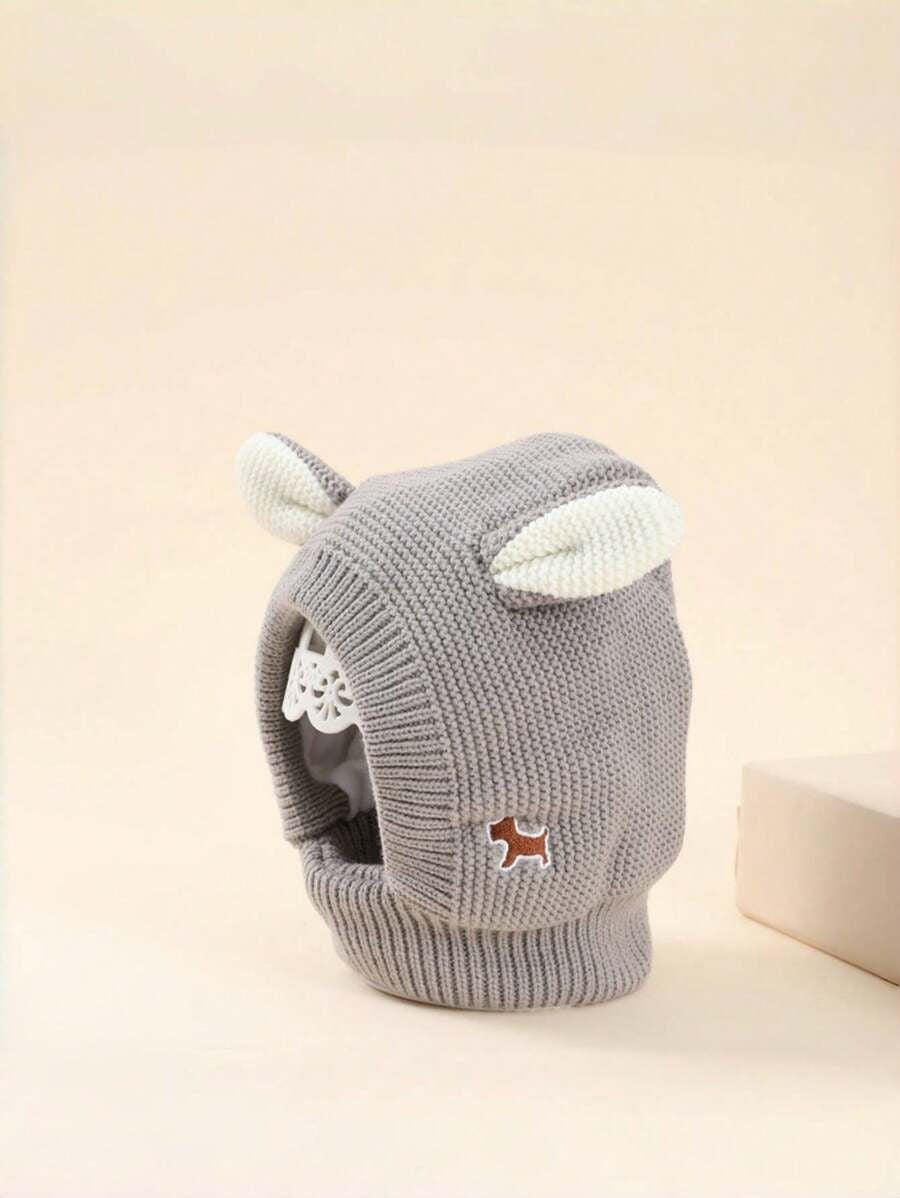 gorro touca de tricô com orelhas estilo urso, ideal para o inverno Varialle