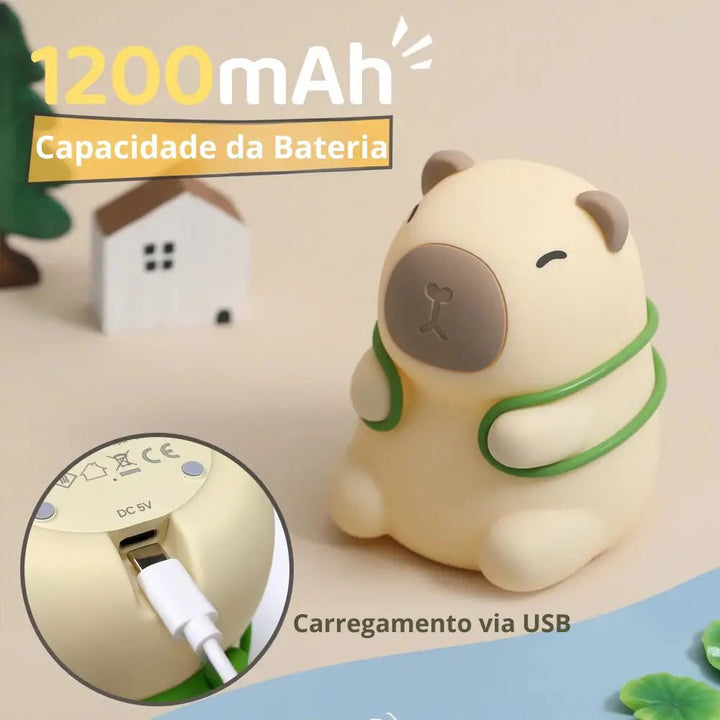 Luz Noturna Capivara de Silicone para Crianças - Varialle
