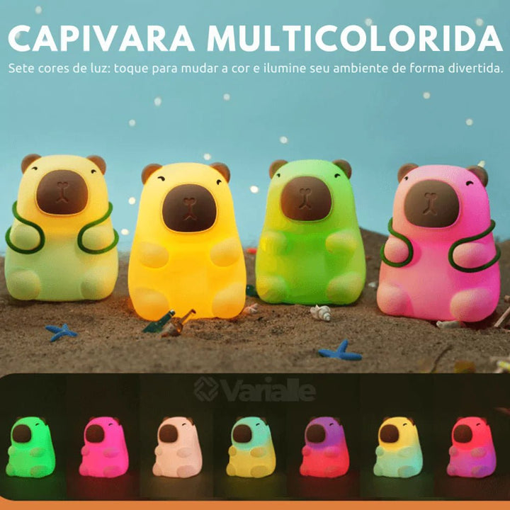 Luz Noturna Capivara de Silicone para Crianças - Varialle