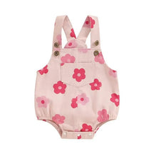 Macacão Jeans Florido Sem Mangas para Bebê Menina 0 - 18 Meses - Varialle