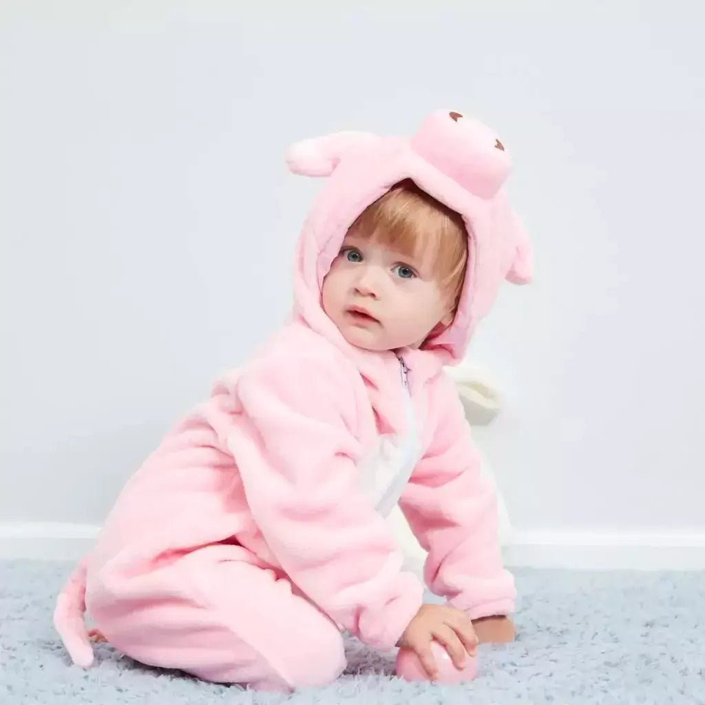 Macacão Pijama Infantil de Bichinhos com Capuz - Zoo Baby - Varialle