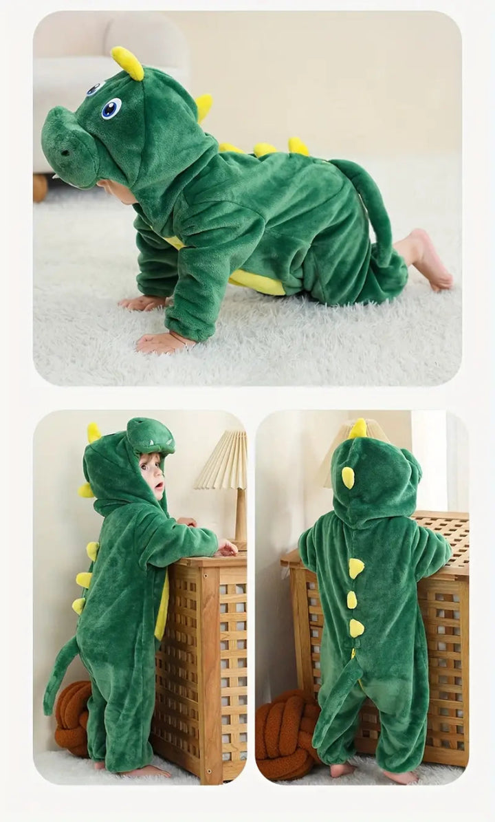 Macacão Pijama Infantil de Bichinhos com Capuz - Zoo Baby - Varialle