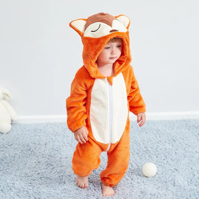 Macacão Pijama Infantil de Bichinhos com Capuz - Zoo Baby - Varialle
