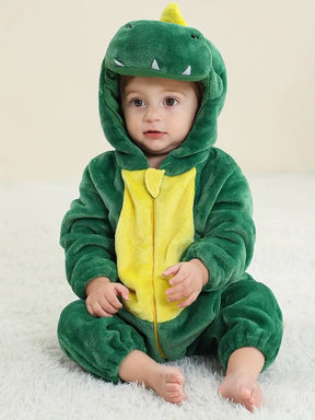 Macacão Pijama Infantil de Bichinhos com Capuz - Zoo Baby - Varialle