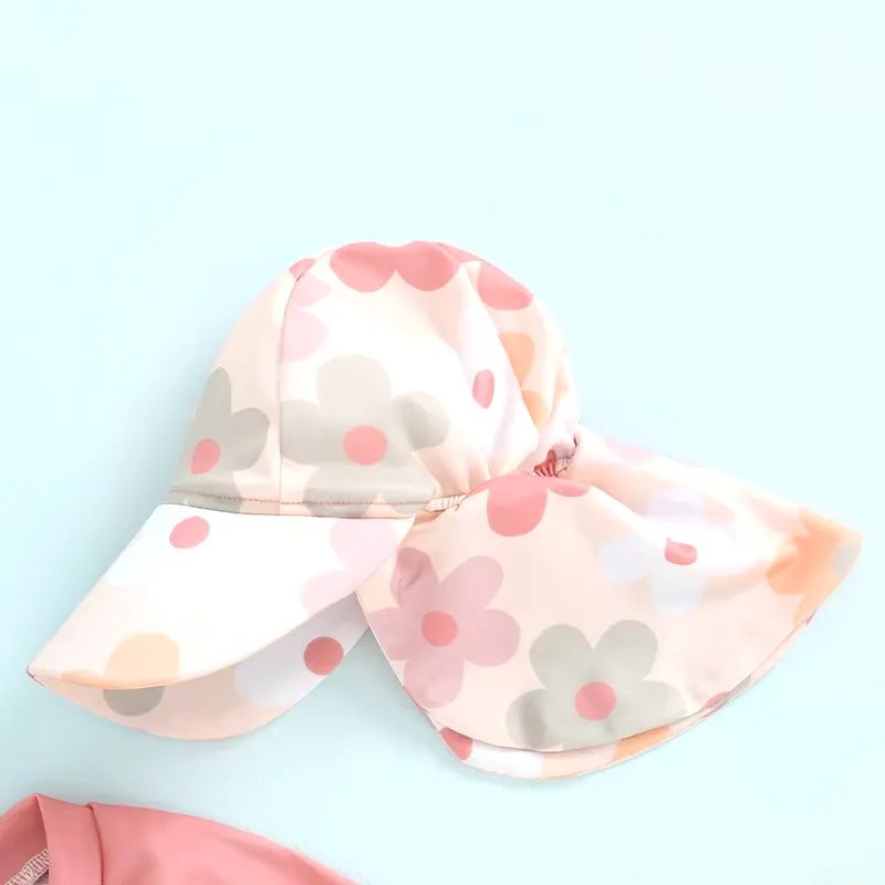 Maiô Infantil Unissex com Zíper - Estampas Coloridas e Chapéu 0 a 3 Anos - Varialle