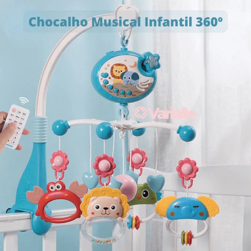Móbile para Berço Infantil Musical com Controle Remoto - Varialle