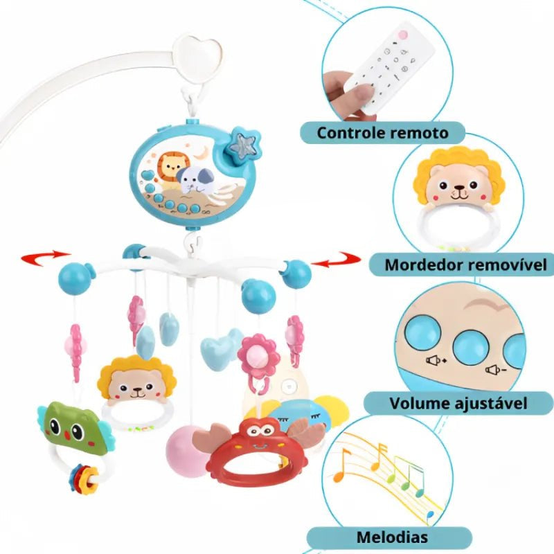 Móbile para Berço Infantil Musical com Controle Remoto - Varialle
