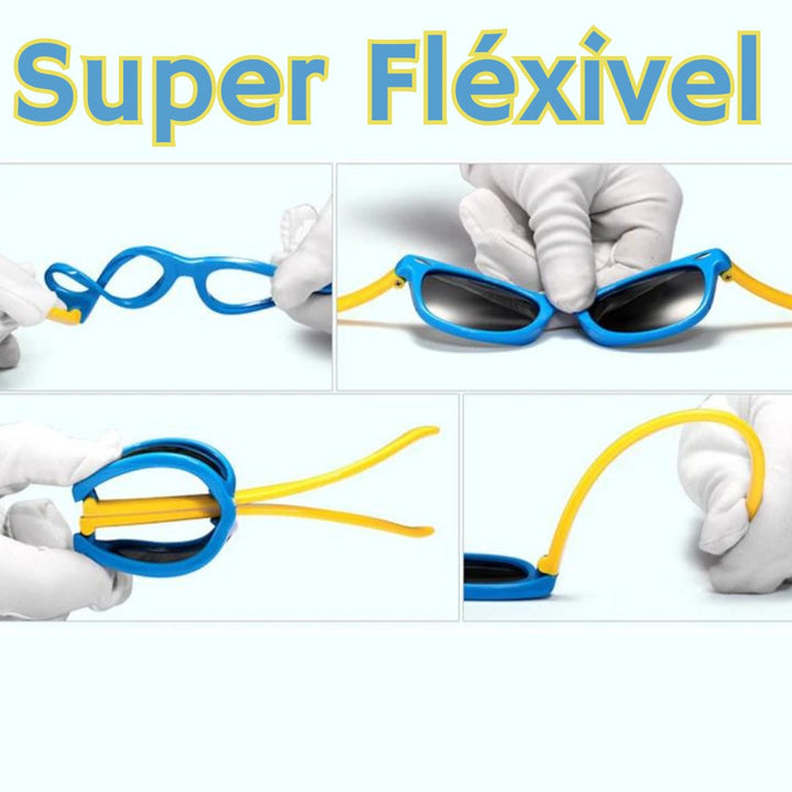 Óculos de Sol Infantil Flexível com Proteção UV400 de Silicone - SolKids (Compre o Óculos e leve a Caixinha) - Varialle