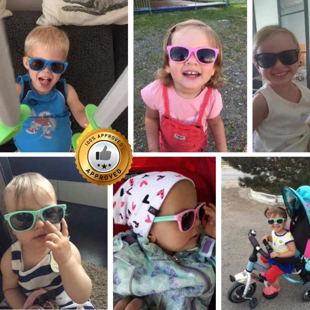 Óculos de Sol Infantil Flexível com Proteção UV400 de Silicone - SolKids (Compre o Óculos e leve a Caixinha) - Varialle