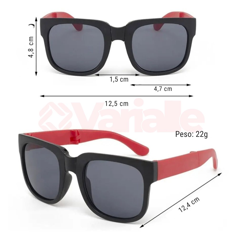Óculos de Sol Infantil KidSol Dobráveis com Proteção UV400 - Varialle