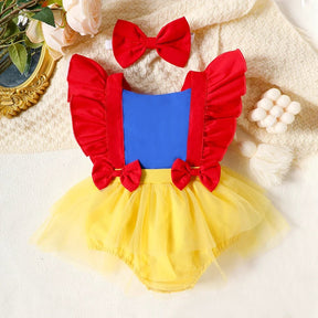 Romper Infantil de Verão com Laços e Babados - Varialle