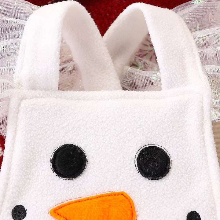 Macacão Boneco de Neve com Tule e Faixa para Bebê Menina 0 a 24M