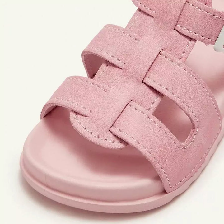 Sandália Infantil Feminina Rosa Chiclete com Fivela